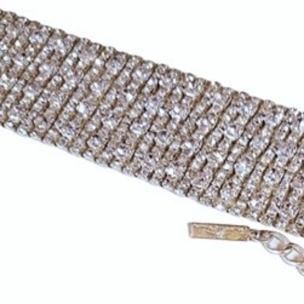 Silver Rhinestone Very Bright Bracelet - Picture 6 of 9